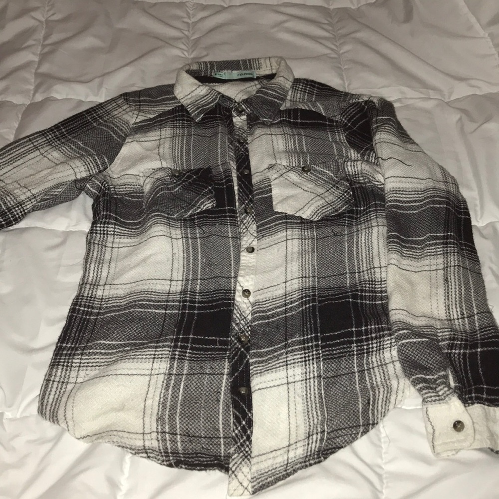 Black & white flannel.